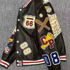 American Letter Embroidery Pattern Rhinestone High Quality Jacket And Coat Men Y2K New Street Hip Hop Vintage Baseball Uniform