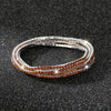 5Pcs/Lot Elastic Crystal Bracelets 2mm Charming Gold Color Crystal Rhinestones Metal Bangle Bracelet Jewelry DIY Gift