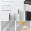 SONGMICS Kitchen Trash Can, 10.5-Gallon (40L) Garbage Can with Lid and Wide Foot Pedal, Soft Close and Stays Open