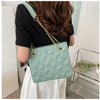 Ladies Fashion Large Capacity Chain Bag Retro Square Tote Bag Diamond Texture Shoulder Crossbody Daily Hundred Underarm Handbag