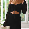 Mesh Crochet Long Beach Shirt Women Solid Cover Up Ladies Long Sleeve Hollow Out 2025 Sexy Beachwear Bathers Swim Bathing Suit