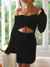 Mesh Crochet Long Beach Shirt Women Solid Cover Up Ladies Long Sleeve Hollow Out 2025 Sexy Beachwear Bathers Swim Bathing Suit
