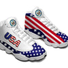 Dropshipping Print On Demand Custom Basketball Sneaker USA United States Flag Custom Print POD Shoes Custom Shoes