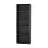 5-Shelf Bookcase with Adjustable Shelves,Solid Wood/Closed Back/Display Bookshelf for Living Room,Bedroom,Home and Office,White
