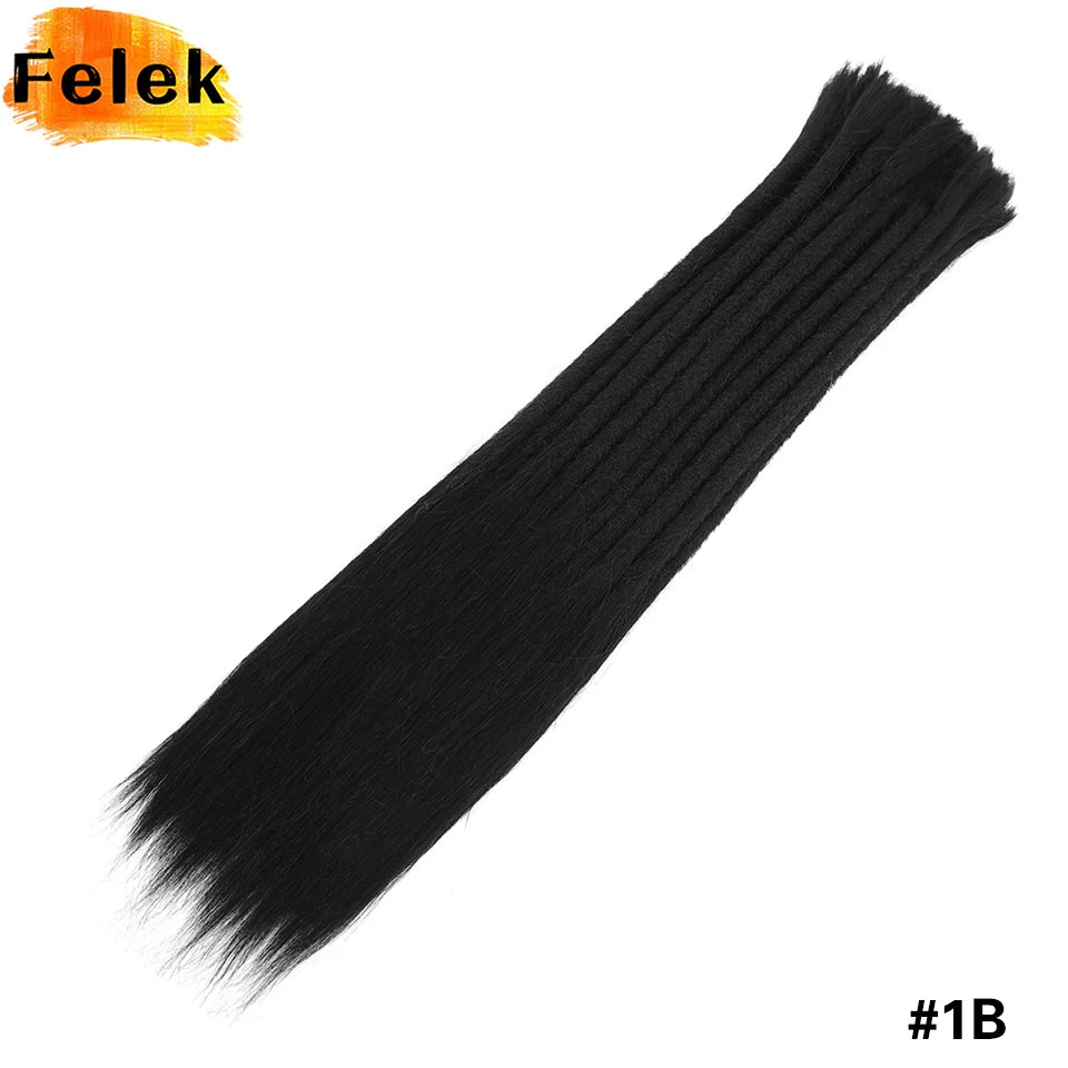 Synthetic Cheap Dreadlocks Hair Extensions For Women 18 Inch Full Hand-made Permanent Dread Loc Extension For Men 5 10 Strands