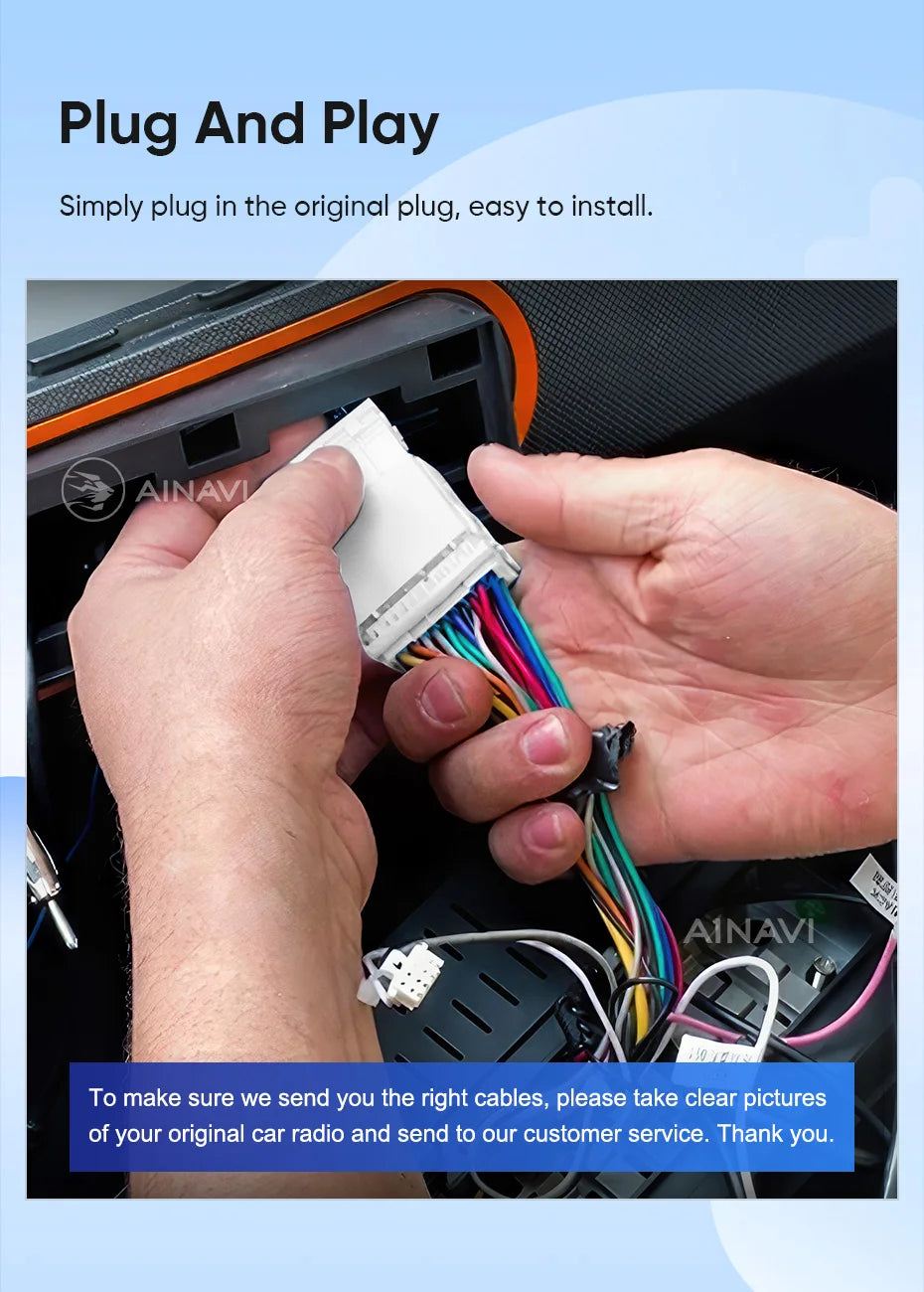 Ainavi Car Radio For Peugeot 307 CC 307CC 307SW 2002 - 2013 Wireless Carplay Android Auto Stereo Multimedia Player 4G 2 Din
