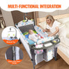 VEVOR Baby Bassinet 77 pounds Load Capacity Easy to Fold Portable Baby Bassinet Bedside Sleeper with Storage Basket and Wheels