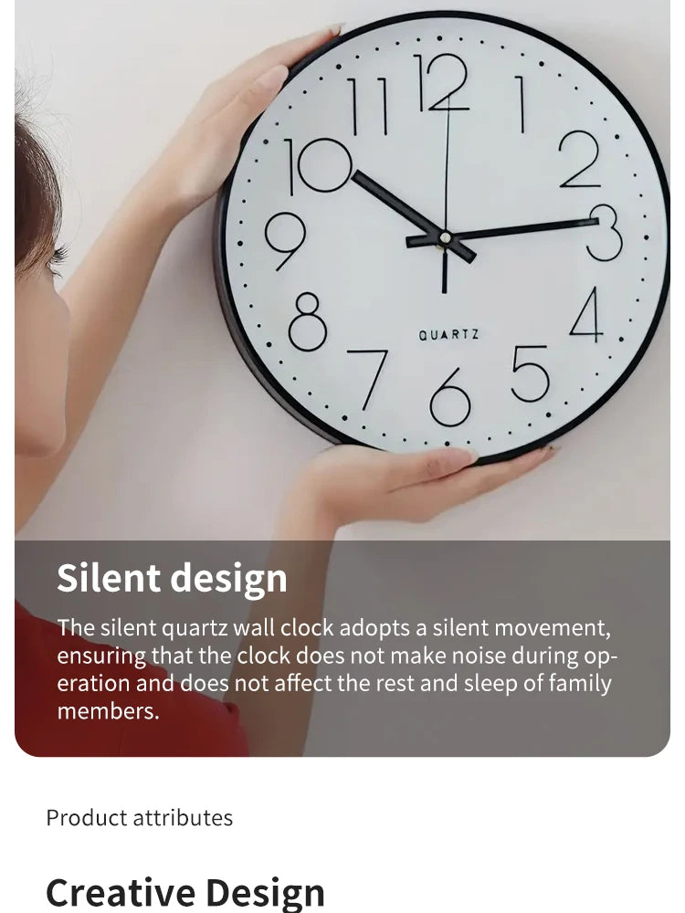 8 Inch Mute Wall Clock Simple Digital Wall Clock Home Decorations Cubic Digital Clock Quartz Wall Clock