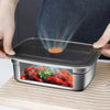 Stainless Steel Camping Lunch Box Sealed Leak-proof Bento Box Microwave Suitable Large Capacity Refrigerator Freezer Storage Box