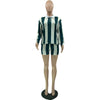 Women's Clothing Fashion Striped Sets Long Sleeve Polo-Neck T Shirt and Shorts 2025 Spring Summer 2 Two Piece Set Tracksuit