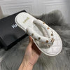 Advanced small fragrant style flip flops with diamond grid thick sole, women's outdoor wear, summer new fashion, casual sandals,
