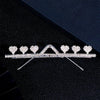 Fashion Design Rhinestone Heart Glasses Frame No Lens Decoration Rave Accessories Crystal Face Jewelry Eye Wear for Women Gift