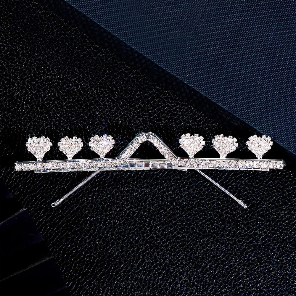 Fashion Design Rhinestone Heart Glasses Frame No Lens Decoration Rave Accessories Crystal Face Jewelry Eye Wear for Women Gift