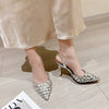 Eilyken Sexy Pointed Toe Women Pumps Elegant Crystal PVC Transparent Thin High Heels Slingback Party Prom Female Shoes