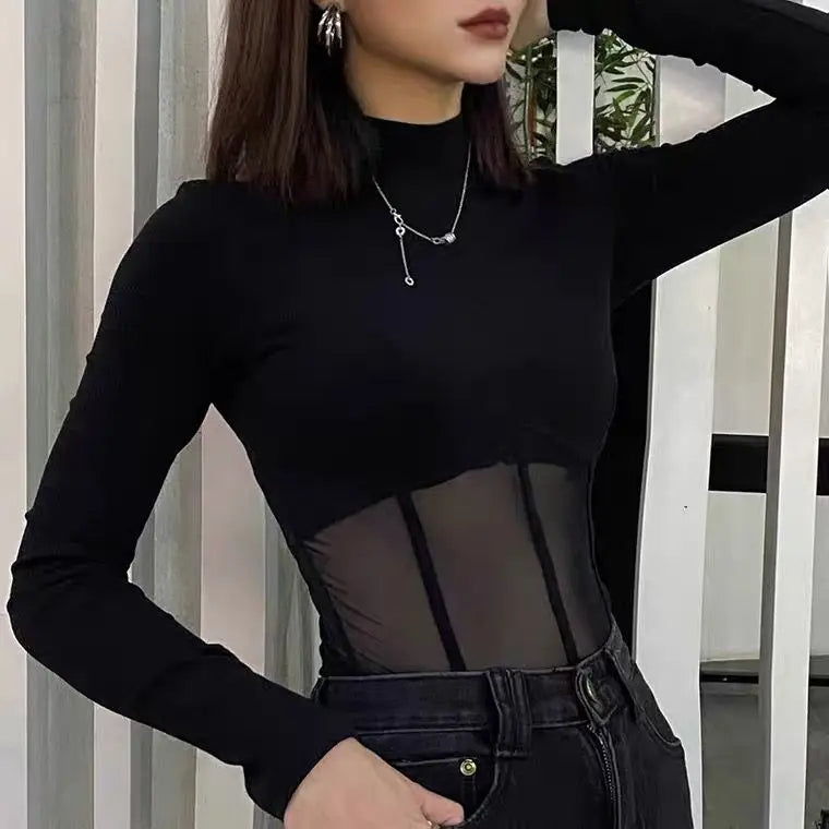 Summer Women T Shirt Girls T-Shirt Woman Clothes Long Sleeve Tops Spring Black Slim Tshirt Female Crop Top Tee Sexy Skinny Y2k