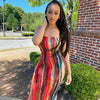 Spring And Summer Dresses For Women Chest Wrap Printed Off Shoulder Bandage Slim Sexy Long Dress 2023 New Fashion party MsChuh