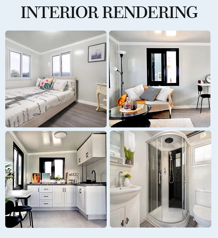 Modern Design Luxury Shipping Container House 20ft  Tiny Homes Prefab Houses Modular Prefabricated Mobile Home 3 Bedroom Price