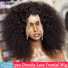 500 Density 13×6/360 HD Lace Front Wig Afro Kinky Curly Glueless Lace Front Wig Human Hair Ready To Go Preplucked Hair For Women