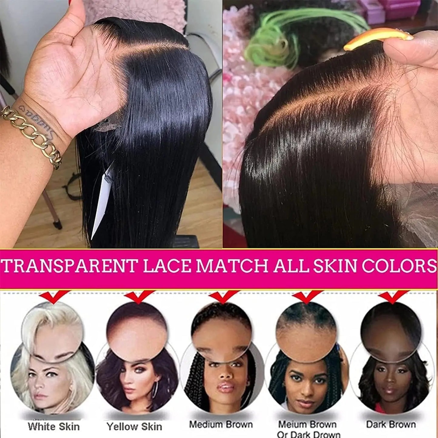 250 Density 360 Full Lace Wigs 100% Human Hair Glueless Pre Plucked Brazilian Straight 13x6 Hd Lace Frontal Wig For Women