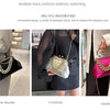 2024 Luxury Women Gold Green Chain Messenger Bags PU Leather Shoulder Bags Shell Clip Designer Handbag And Purse Wedding Clutch