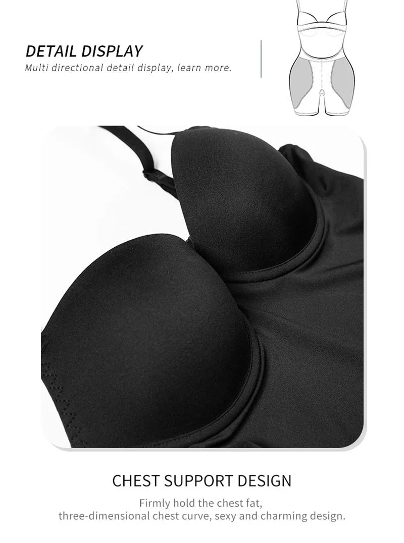 AfruliA Bodysuit Shapewear Padded Hip Enhancer Bra Cushion Butt Lifter Sexy Back Body Shaper Jumpsuits Fajas Colombianas Girdles
