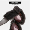 NEW Trendy Rectangle Sunglasses Women Punk Plush Sun Glasses Ladies UV400 Shades Fashion Funny Decor Eyewear