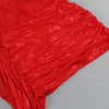New Sexy Gloves Long Sleeves Cutout Pleated Draped Mini Dress Women Red/White Lace Floral Bodycon Dresses Party Cocktail Club