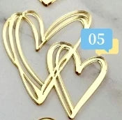 10Pc/set Ins Style Love Heart Acrylic Cake Topper Birthday Valentine's Day Cake Decoration Wedding Cake Side Acrylic Insert