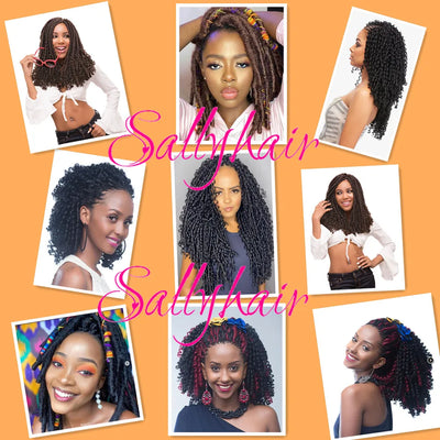 Sallyhair Synthetic Faux Locs 14inch 70g/pack Crochet Braiding Hair Extensions Afro Hairstyles Soft Dreadlock Crochet Braids