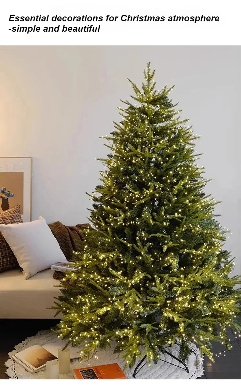 Artificial Christmas Tree PE+PVC Encryption with LED Lights Large Christmas Tree 120CM-240CM Home Christmas New Year Decorations