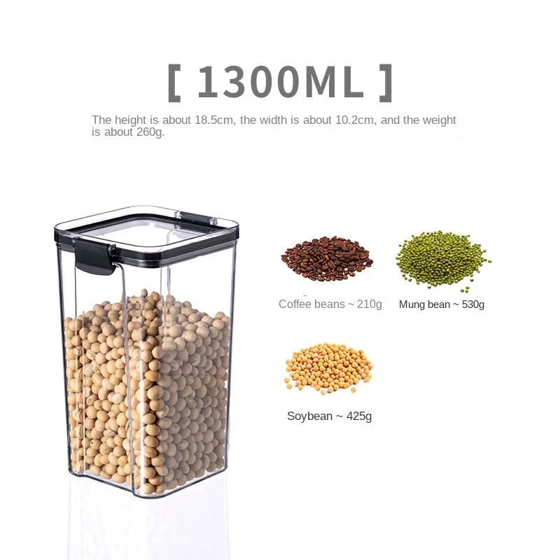1PC Sealed Jar Airtight Container Grain Pasta Storage Box Plastic Moisture-proof Box Household Kitchen Organizer Seasoning Jars