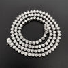 Houtros 3mm Full Moissanite Tennis Necklace 925 Sterling Silver 3 Prong Diamond Neck Chain Wedding Party Luxury Jewelry GRA