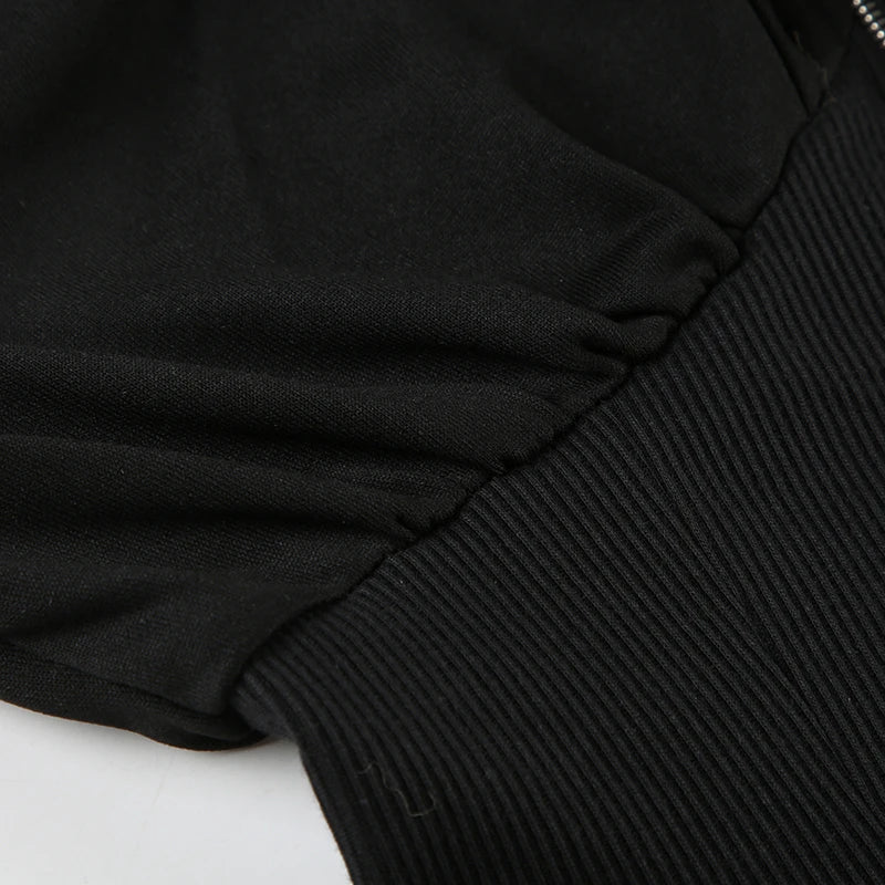 BIIKPIIK Fur Collar Hooded Women Coats Casual Zipper Slim Hoodies Simple All-match Black Harajuku Coat Autumn Winter Sweatshirts