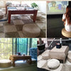 Hot 40cm*40cm Handmade Woven Natural Straw Round Pouf Tatami Cushion Floor Japanese Style Cushion Home Textile