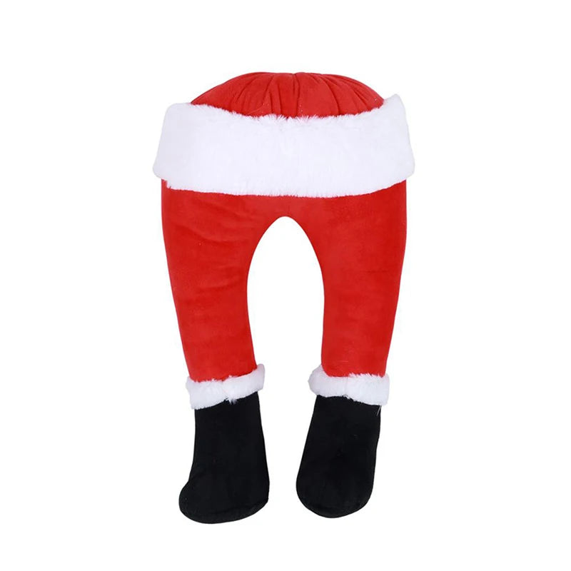 Christmas Tree Decoration Plush Santa Claus Leg Door Decor Santa Claus Elf Leg Christmas Ornament For Xmas Party Hanging Pendant