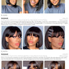 Short Bob Wig with Bangs Straight Human Hair Bob with Bangs Wig Human Hair 180% Density Straight Bang Bob Wig For Women