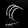Houtros 3mm Full Moissanite Tennis Necklace 925 Sterling Silver 3 Prong Diamond Neck Chain Wedding Party Luxury Jewelry GRA