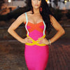 2025 New Women Sexy Spaghetti Strap Rayon HL Elastic Celebrity Bandage Dress Bodycon Mini Club Evening Party Dresses Drop Ship