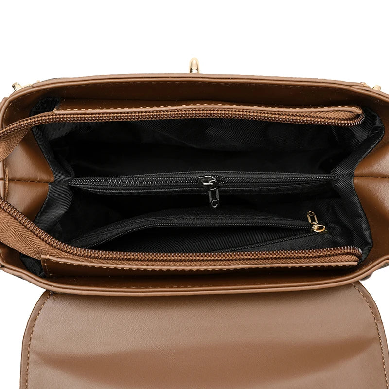 Bags for Women, Printed Fashionable Hand-Held Locks, Commuting Small Square Bag, Fashionable and Versatile Shoulder Crossbody Ba