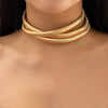 Ingemark Exaggerated Chunky Heavy Metal Twisted Torques Choker Necklace for Women Spiral Big Chain Grunge Jewelry Steampunk Men