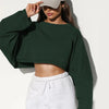 Women Sports Crop Top T-Shirts Gym Clothing Yoga Loose Tops Long Sleeve Sportswear Workout Clothing Fitness Smock Spring Autumn