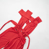 Joskaa Sexy Hollow Bandage Irregular Jumpsuit Women Summer Sleeveless Backless Ribbon Skinny Rompers 2025 Midnight Clubwear