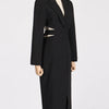TWOTWINSTYLE Solid Hollow Out Patchwork Belt Blazers For Women Notched Collar Long Sleeve Spliced Single Breasted Blazer Female