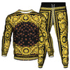 Vinatge Luxury Baroque Style Clothing Suit Men Jogging Pant Sweatshirt 2 Piece Set New Women Fashion Streetwear Tracksuit Set