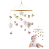 Baby Crib Mobile Bed Bell Rattle Toys Wooden Crochet Stars Pendant Bed Bell Toys Newborn Comfort Crib Bracket Hanging Toys Gifts