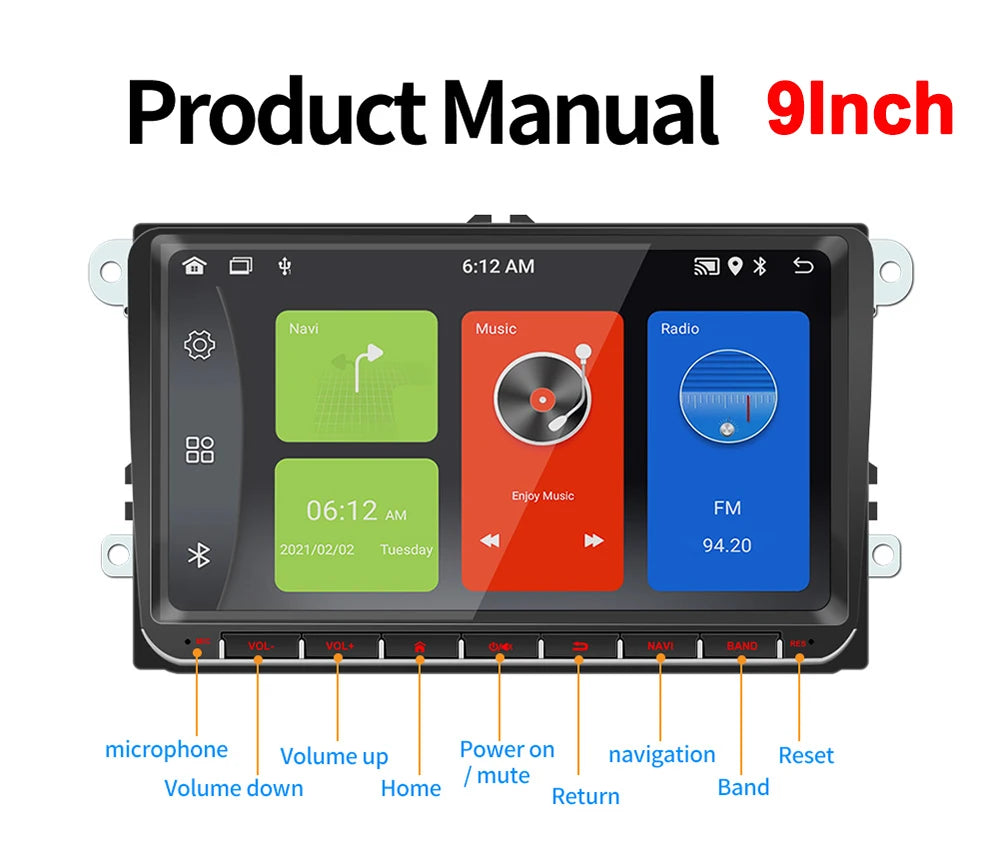 Android 13 Car Radio For VW Volkswagen Golf 5 6 Touran Passat B6 Jetta MK5 MK6 Autoradio Multimedia Player Smart car systems