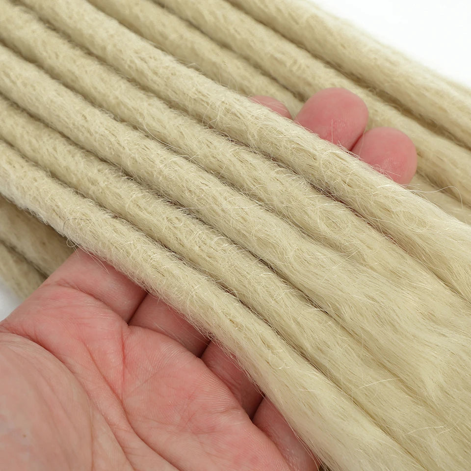 Synthetic Cheap Dreadlocks Hair Extensions For Women 18 Inch Full Hand-made Permanent Dread Loc Extension For Men 5 10 Strands