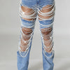 Denim Shorts Women Summer New High-waisted and Thin Handmade Bead Chain Ripped Hot Pants for Women