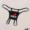 Sexy Silhouette Slogan Print Lingerie Seductive Women's Underwear Thongs Super Hot G-string Thin Strap Low Waist Elastic T-back