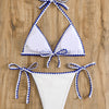 Bikini Swimsuit 2025 New Sexy Slim Fit Backless Swimsuit Hanging Neck Small Lace Split Swimsuit